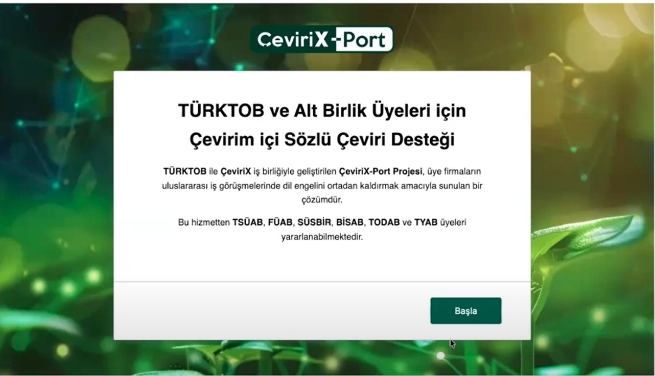 TÜRKTOB VE ALT BİRLİK ÜYELERİ İÇİN ÇEVRİM İÇİ SÖZLÜ ÇEVİRİ DESTEĞİ